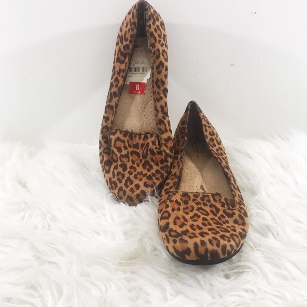 Cliffs Slip On Loafer Leopard Print Shoes 8M